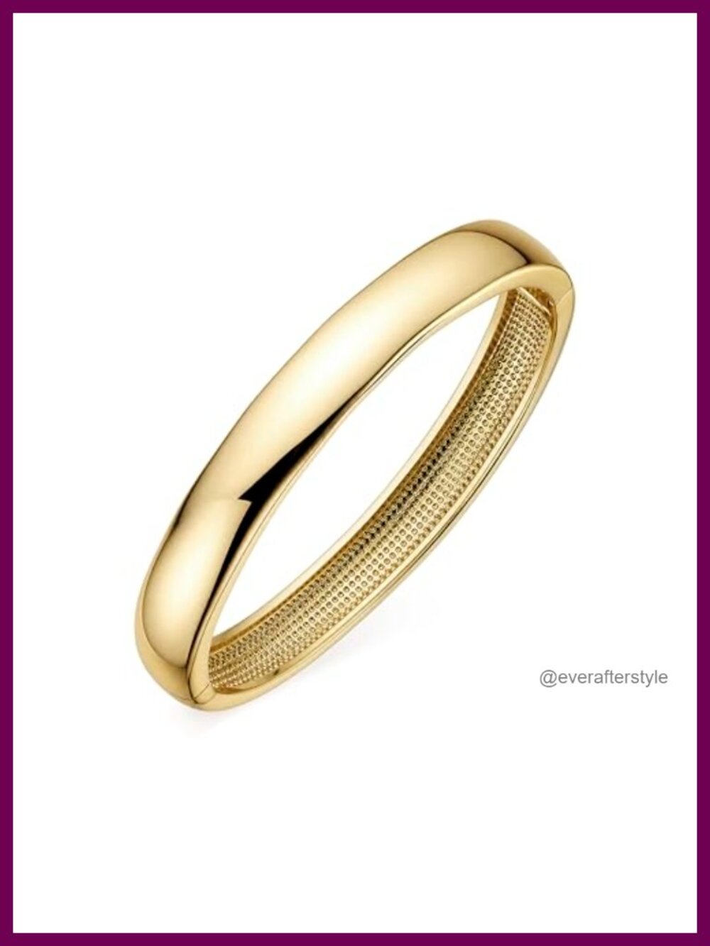14K Gold Filled Oval Bangle Bracelet for Women Stackable Water Resistant